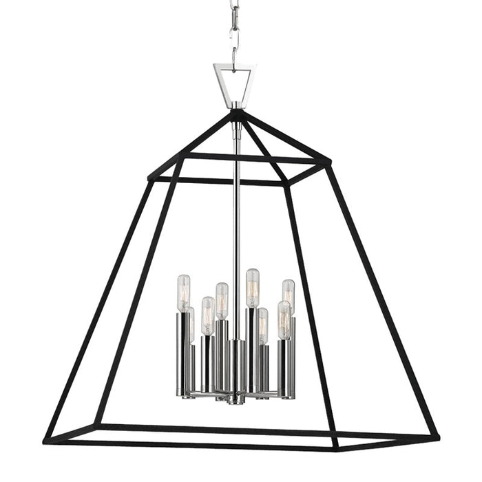 Hudson Valley 4924-PN Eight Light Lantern, Polished Nickel