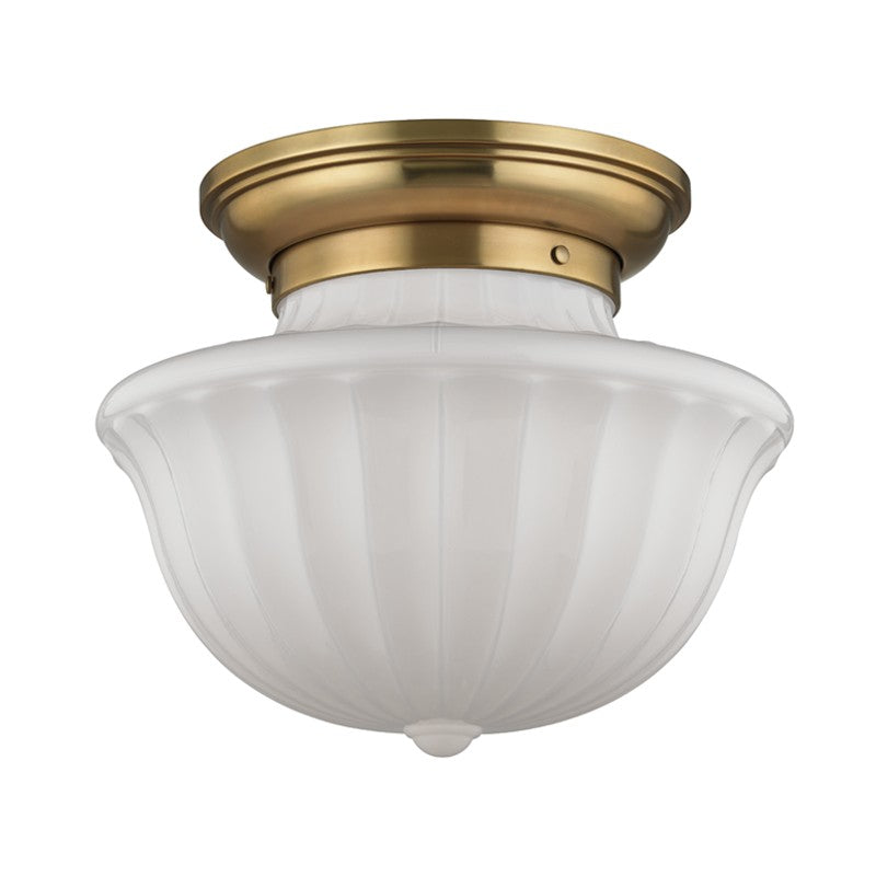 Hudson Valley 5015F-AGB Two Light Flush Mount, Aged Brass