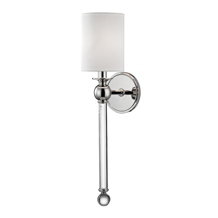 Hudson Valley 6031-PN One Light Wall Sconce, Polished Nickel