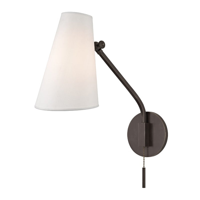 Hudson Valley 6341-OB One Light Swing Arm Wall Sconce, Old Bronze
