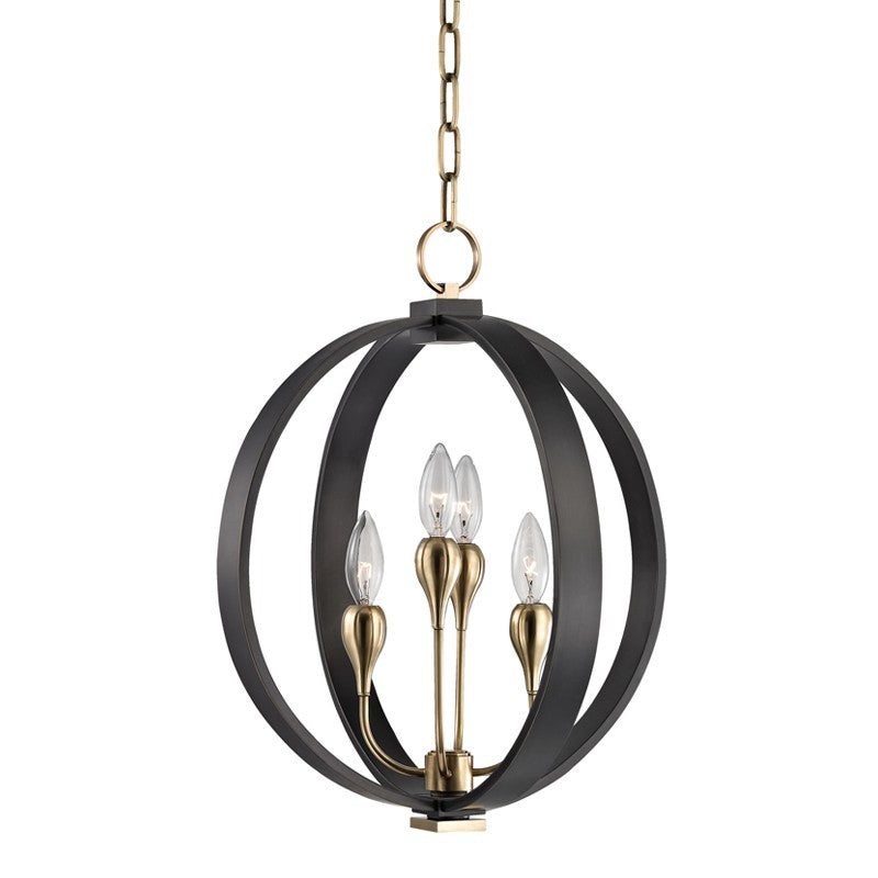 Hudson Valley 6716-AOB Four Light Lantern, Aged Old Bronze