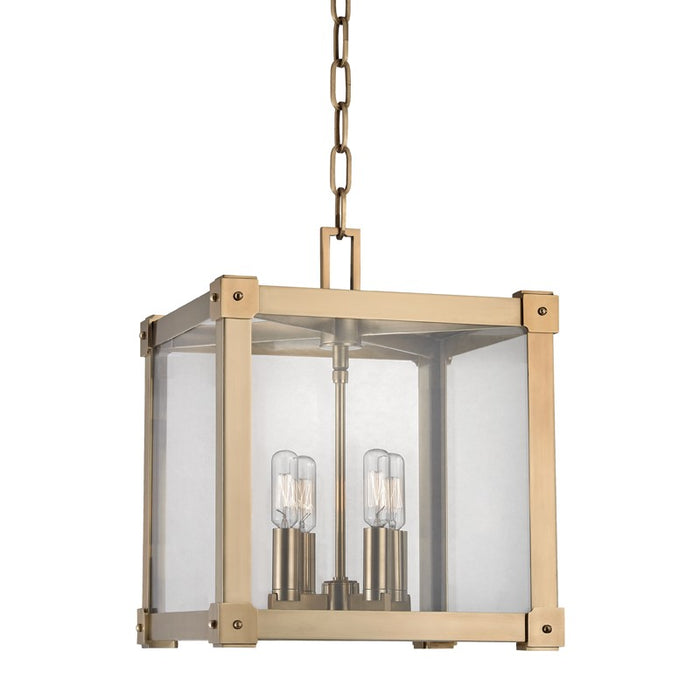 Hudson Valley 8612-AGB Four Light Lantern, Aged Brass