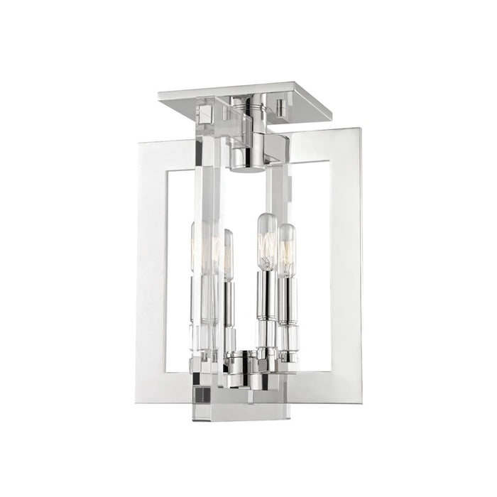 Hudson Valley 9311-PN Four Light Semi Flush Mount, Polished Nickel