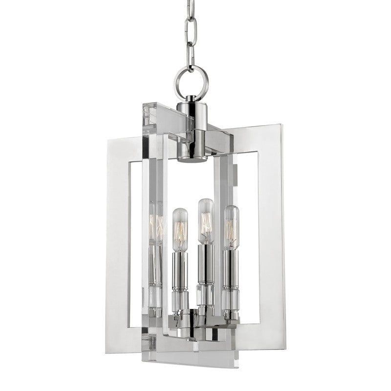 Hudson Valley 9312-PN Four Light Pendant, Polished Nickel