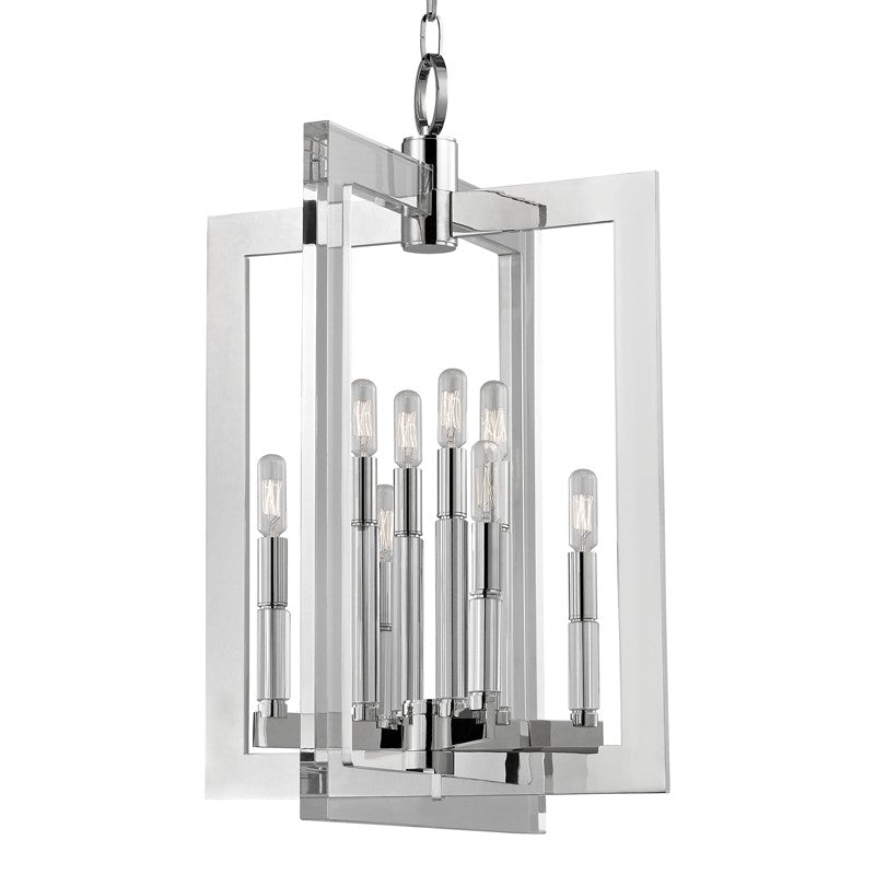 Hudson Valley 9317-PN Eight Light Pendant, Polished Nickel