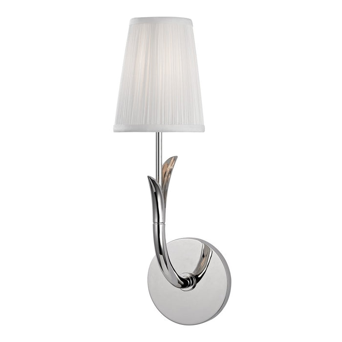 Hudson Valley 9401-PN One Light Wall Sconce, Polished Nickel
