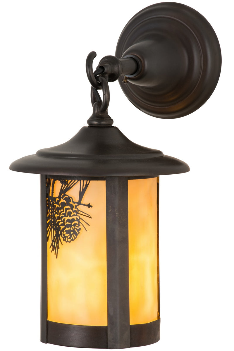 Meyda Tiffany 43801 One Light Wall Sconce, Craftsman Brown