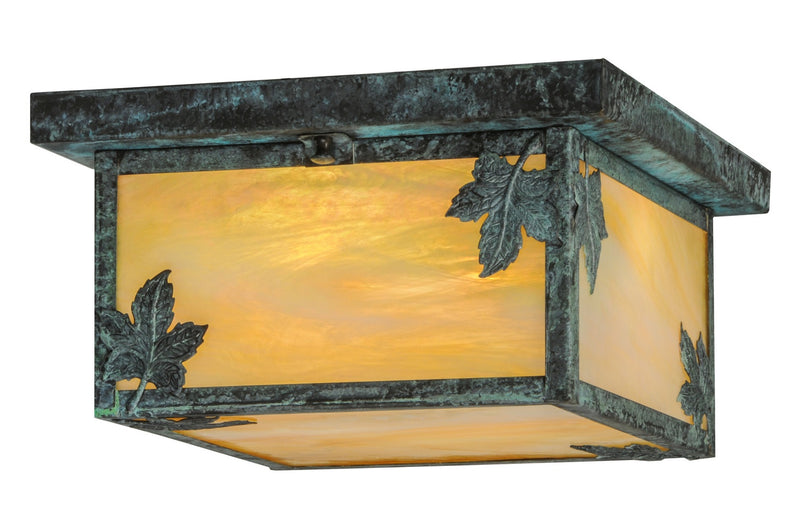 Meyda Tiffany 46162 Two Light Flushmount, Verdigris