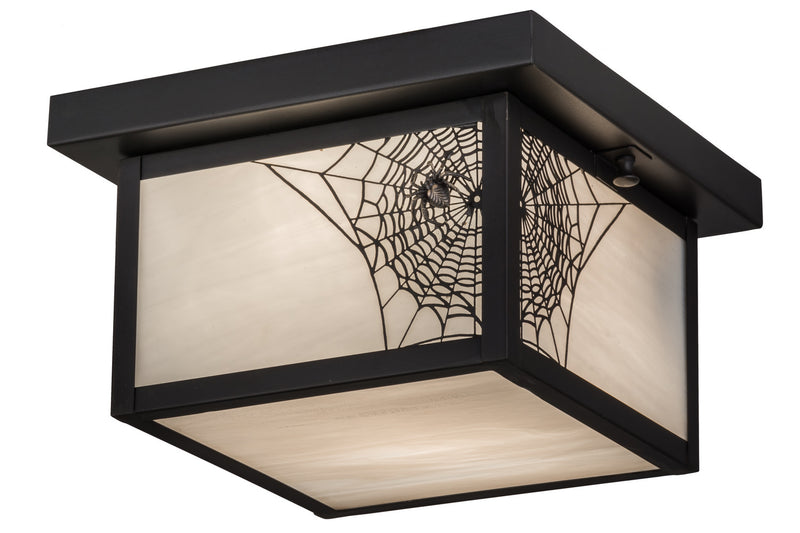 Meyda Tiffany 46307 One Light Flushmount, Craftsman Brown