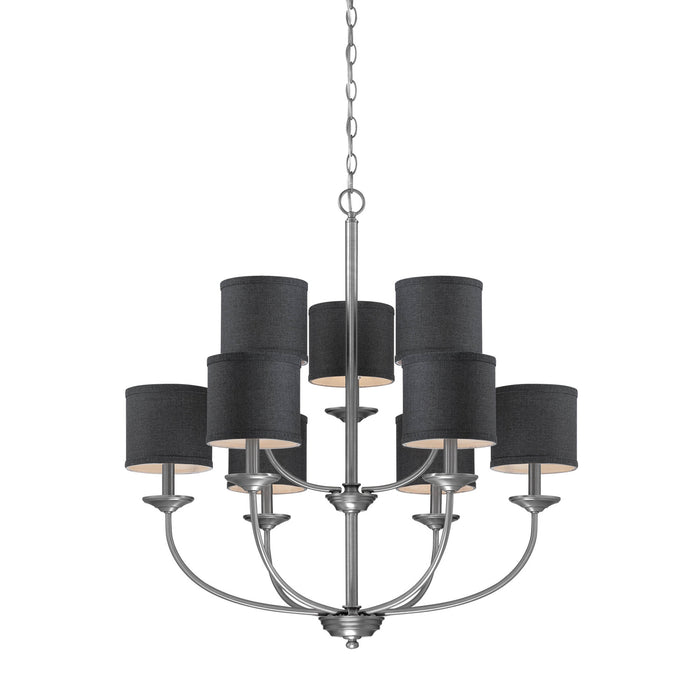 Millennium 3119-BPW Nine Light Chandelier, Brushed Pewter