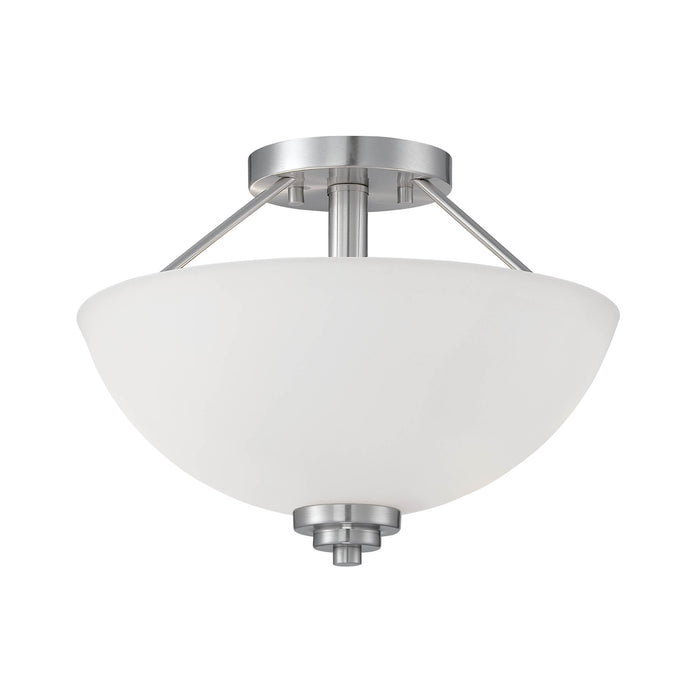 Millennium 3152-SN Two Light Semi-Flush Mount, Satin Nickel