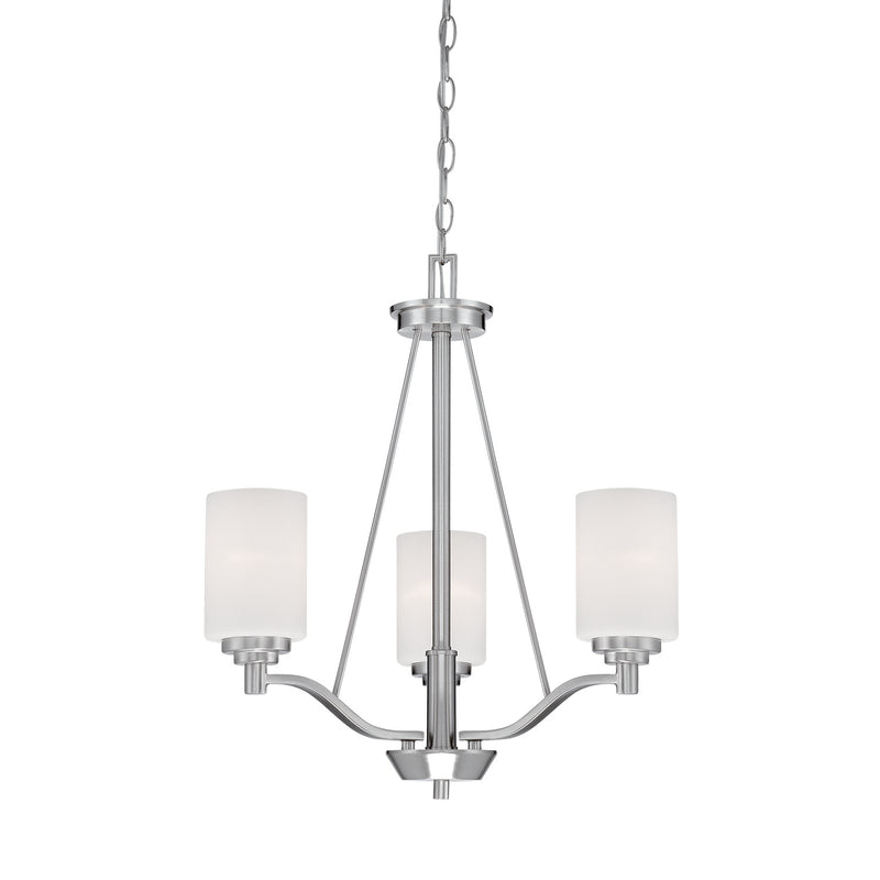 Millennium 3153-SN Three Light Chandelier, Satin Nickel