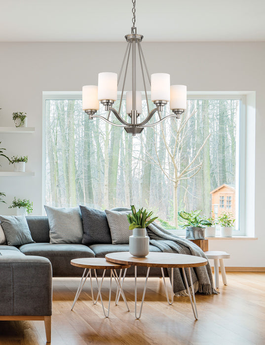 Millennium 3155-SN Five Light Chandelier, Satin Nickel