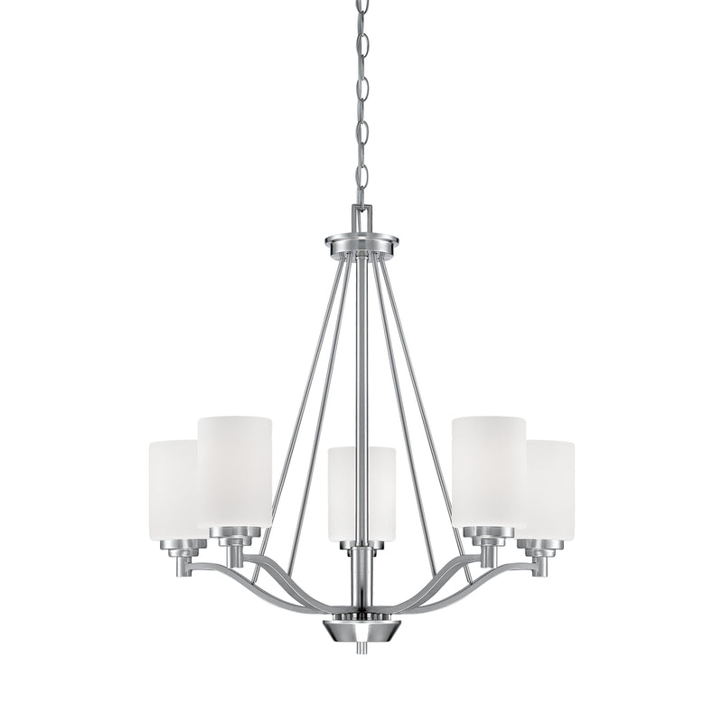 Millennium 3155-SN Five Light Chandelier, Satin Nickel