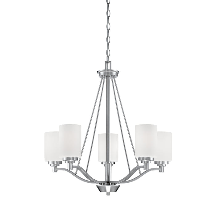 Millennium 3155-SN Five Light Chandelier, Satin Nickel