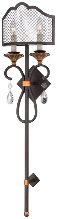 Metropolitan N7102-258B Two Light Wall Torchiere, French Bronze W/ Gold Highlights