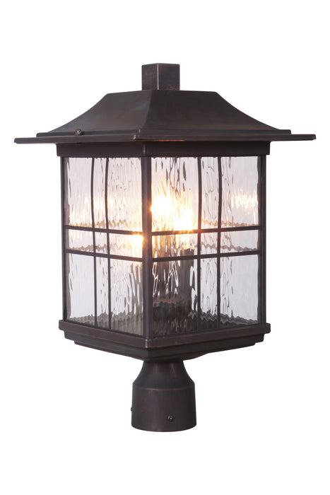 Craftmade Z7825-ABZ Three Light Post Mount, Aged Bronze Brushed