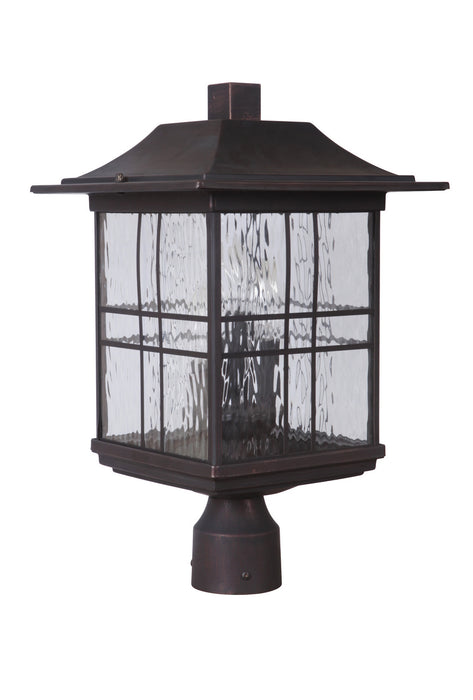 Craftmade Z7825-ABZ Three Light Post Mount, Aged Bronze Brushed