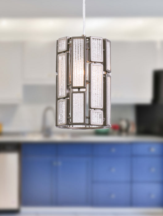 Varaluz 255M01NB One Light Mini Pendant, New Bronze