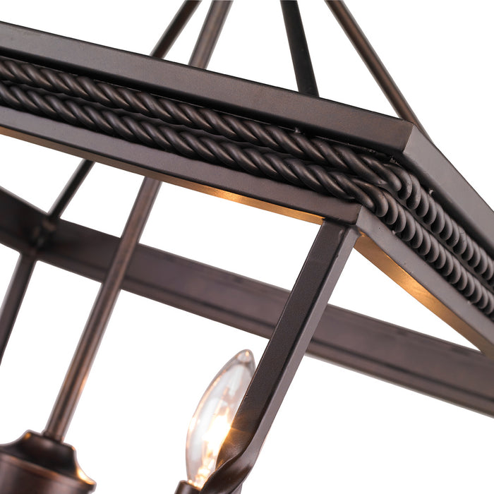 Golden 4214-5 EB Five Light Chandelier, Etruscan Bronze