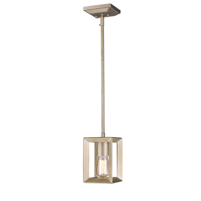 Golden 2073-M1L WG One Light Mini Pendant, White Gold