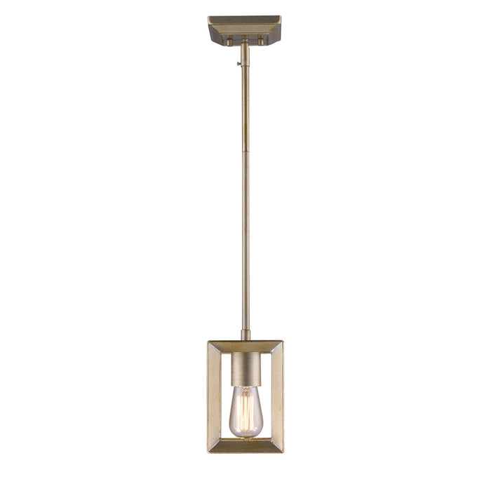 Golden 2073-M1L WG One Light Mini Pendant, White Gold