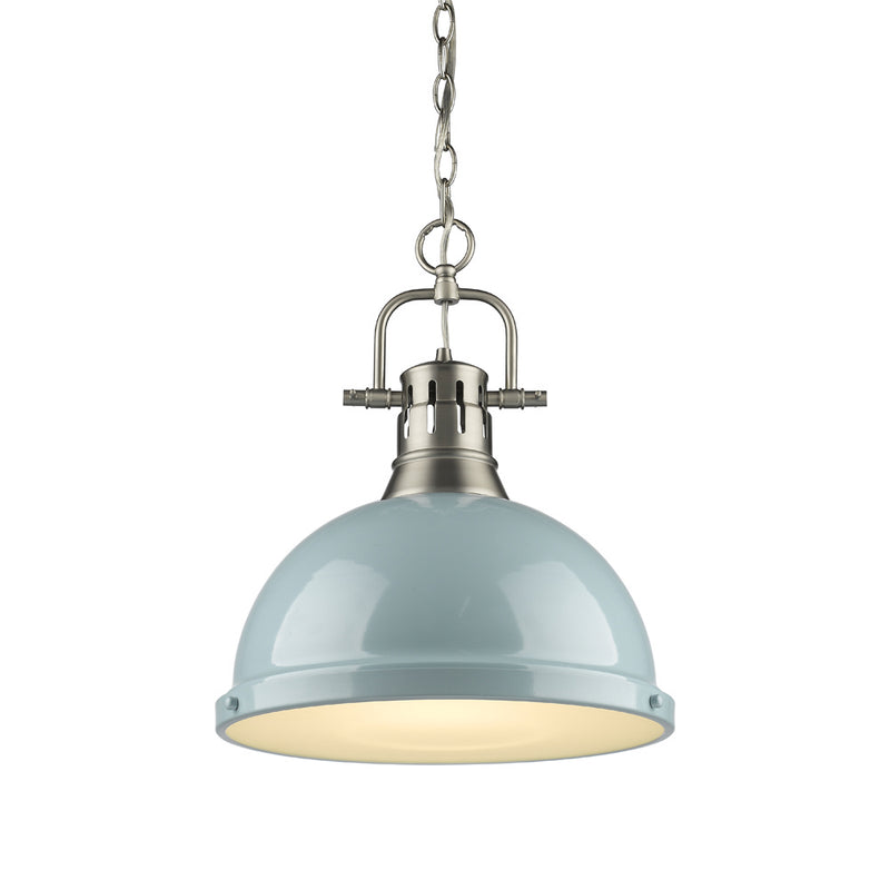 Golden 3602-L PW-SF One Light Pendant, Pewter