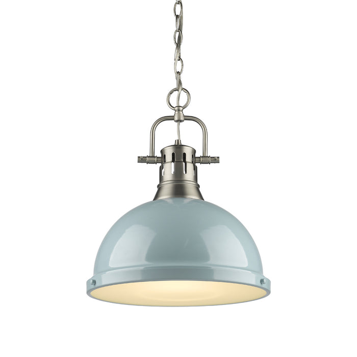 Golden 3602-L PW-SF One Light Pendant, Pewter
