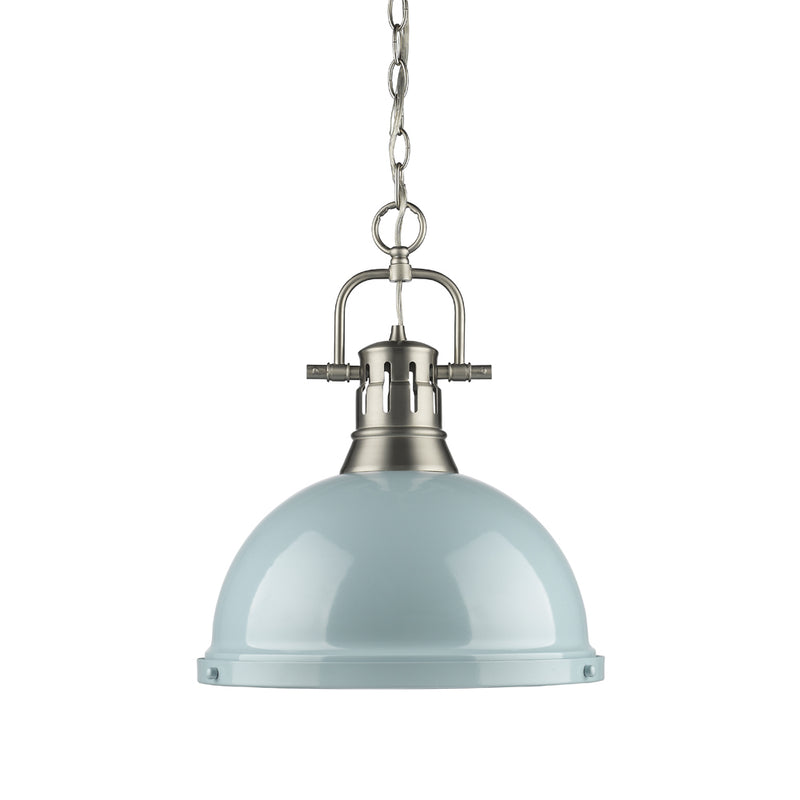 Golden 3602-L PW-SF One Light Pendant, Pewter
