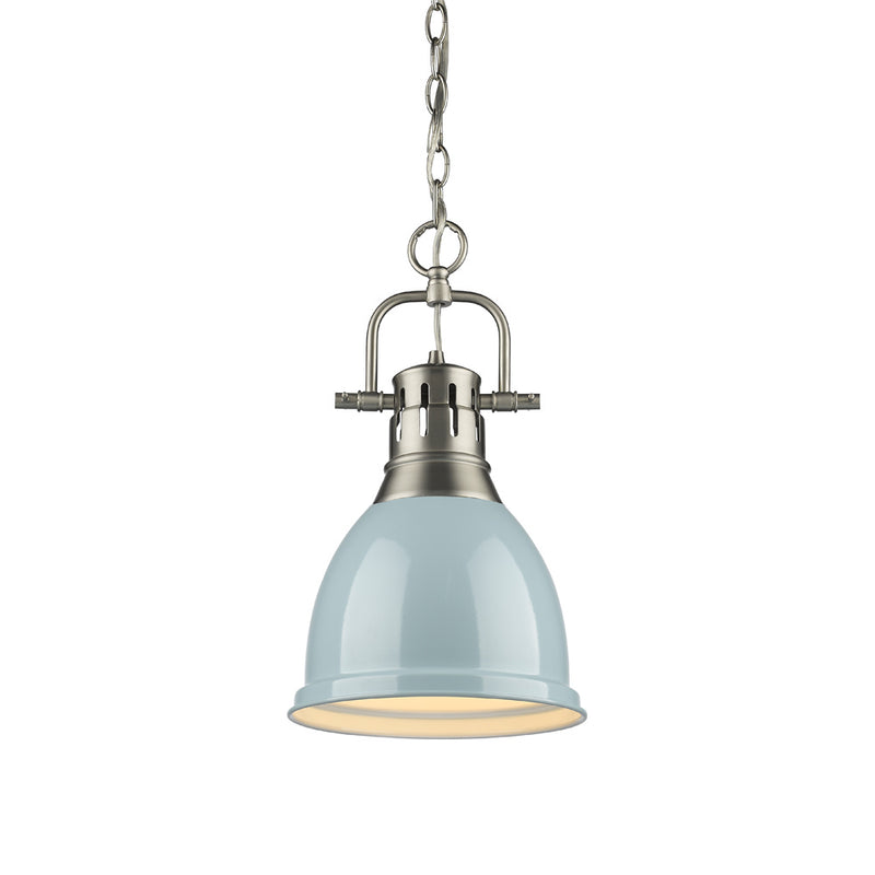 Golden 3602-S PW-SF One Light Pendant, Pewter