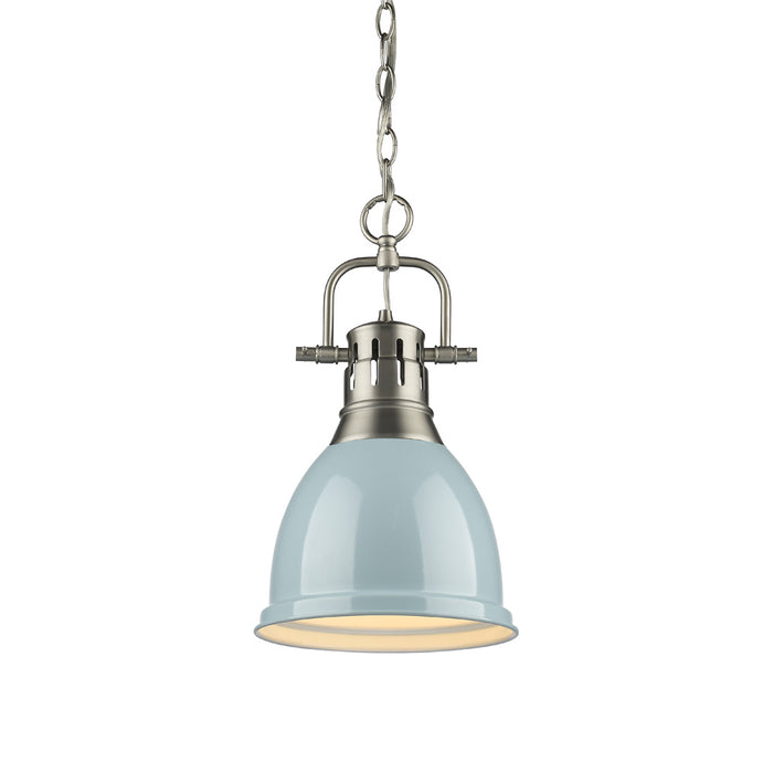 Golden 3602-S PW-SF One Light Pendant, Pewter