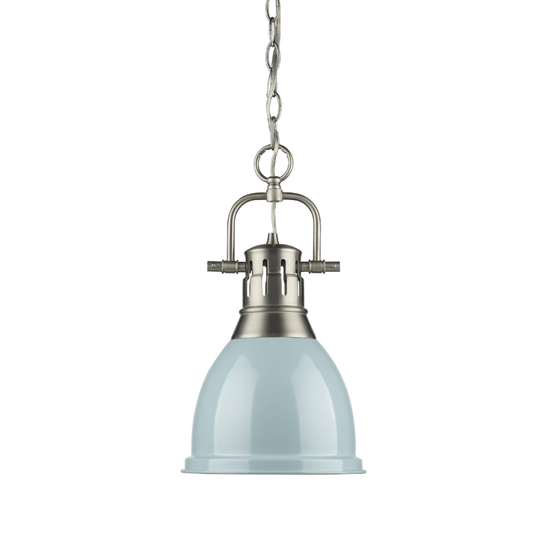 Golden 3602-S PW-SF One Light Pendant, Pewter