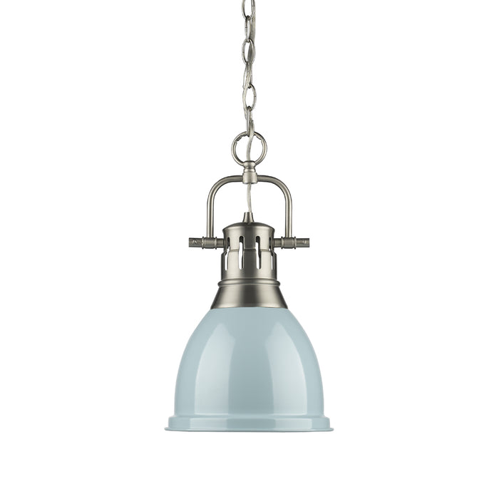 Golden 3602-S PW-SF One Light Pendant, Pewter