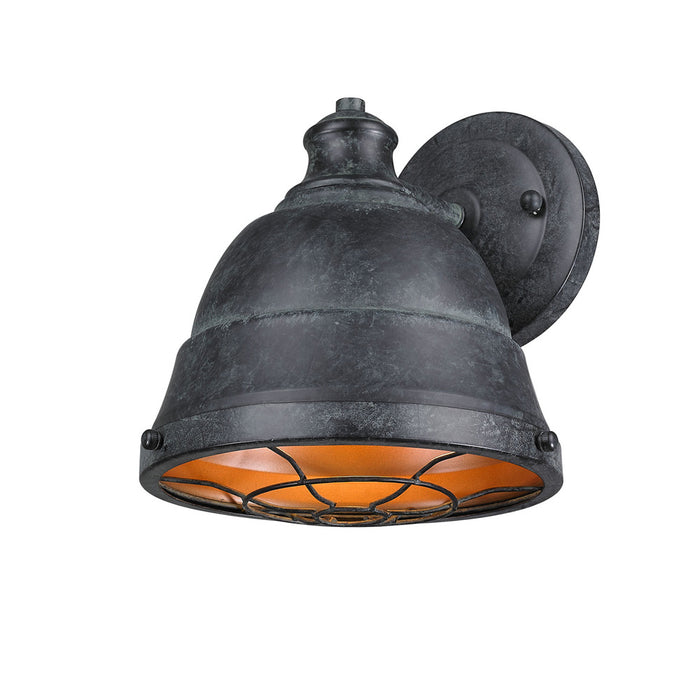Golden 7312-1W BP One Light Wall Sconce, Black Patina