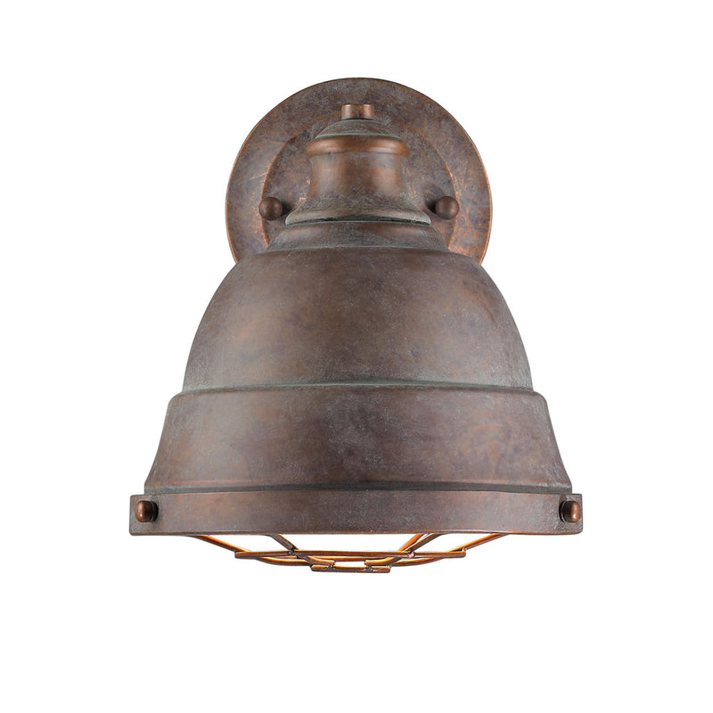 Golden 7312-1W CP One Light Wall Sconce, Copper Patina