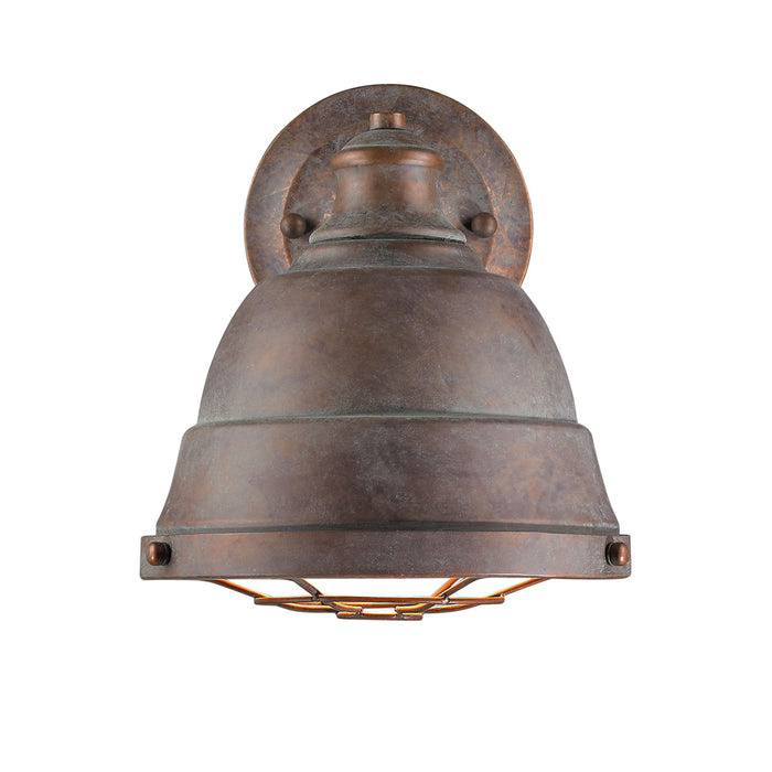 Golden 7312-1W CP One Light Wall Sconce, Copper Patina