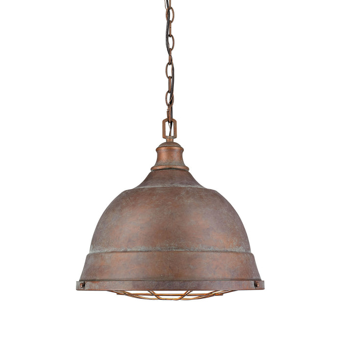 Golden 7312-L CP Two Light Pendant, Copper Patina