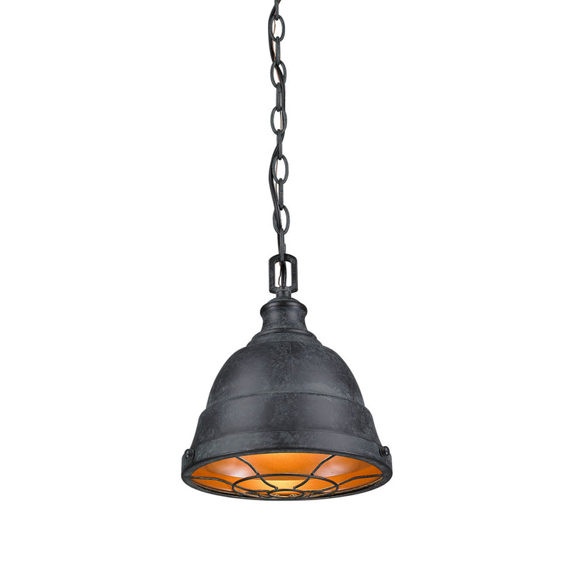 Golden 7312-S BP One Light Mini Pendant, Black Patina