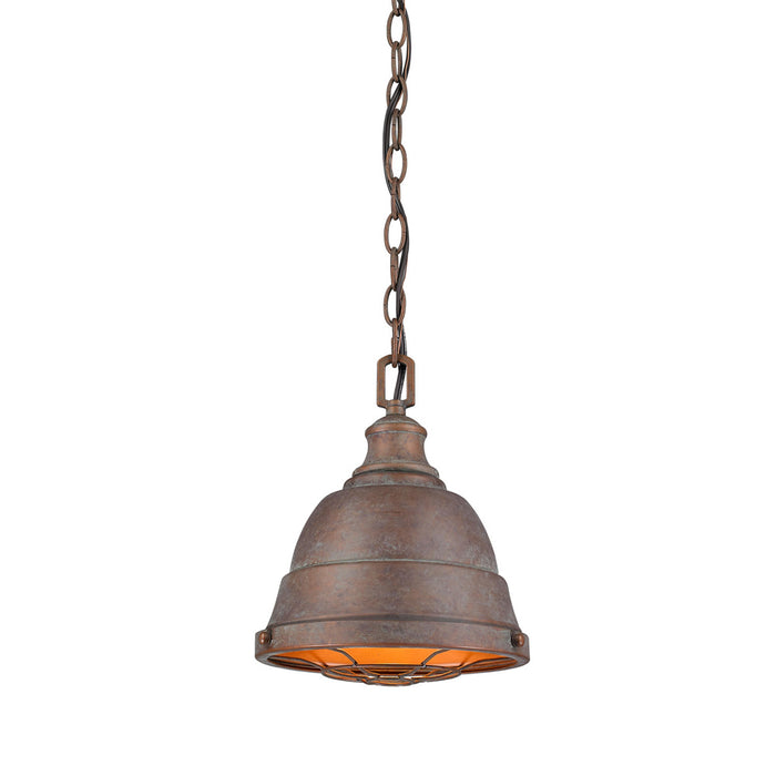 Golden 7312-S CP One Light Mini Pendant, Copper Patina