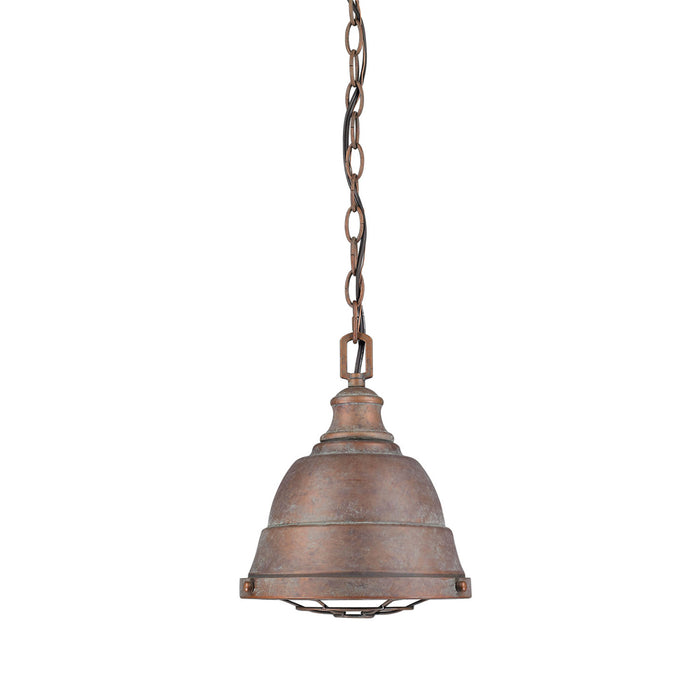 Golden 7312-S CP One Light Mini Pendant, Copper Patina