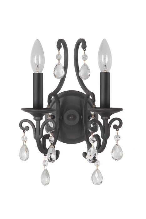 Craftmade 38962-MBK Two Light Wall Sconce, Matte Black