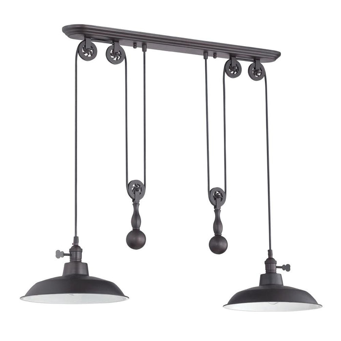Craftmade P402-ABZ Two Light Pendant, Aged Bronze Brushed