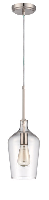 Craftmade P445BNK1 One Light Mini Pendant, Brushed Polished Nickel