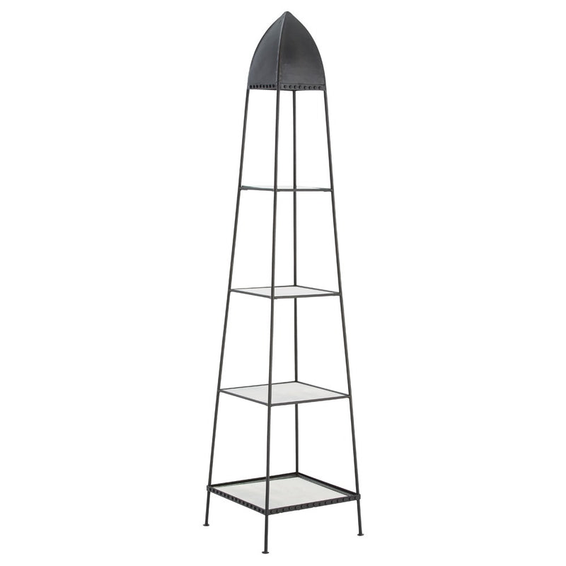 Arteriors 2096 Etagere, Natural Iron/Antiqued Mirror