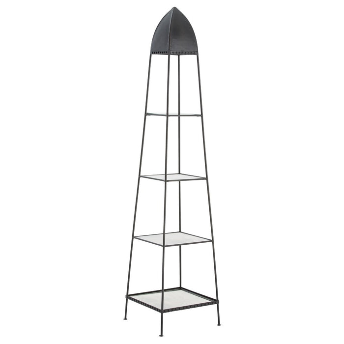 Arteriors 2096 Etagere, Natural Iron/Antiqued Mirror