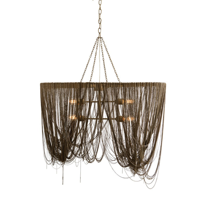Arteriors 46643 Four Light Pendant, Antique Brass