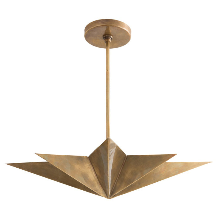 Arteriors 46821 Four Light Pendant, Antique Brass
