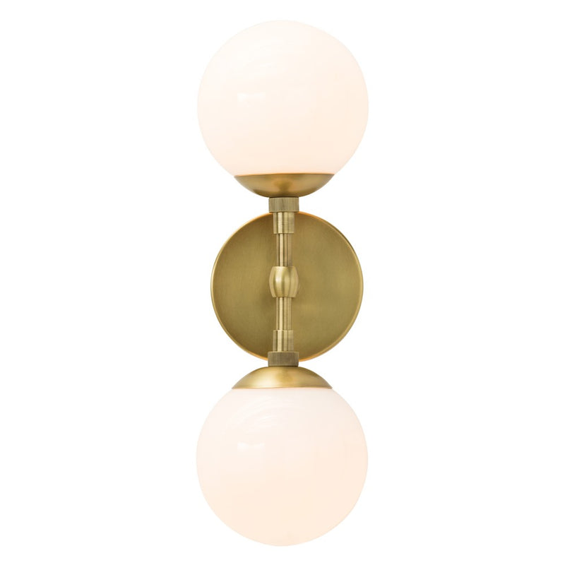 Arteriors 49961 Two Light Wall Sconce, Antique Brass