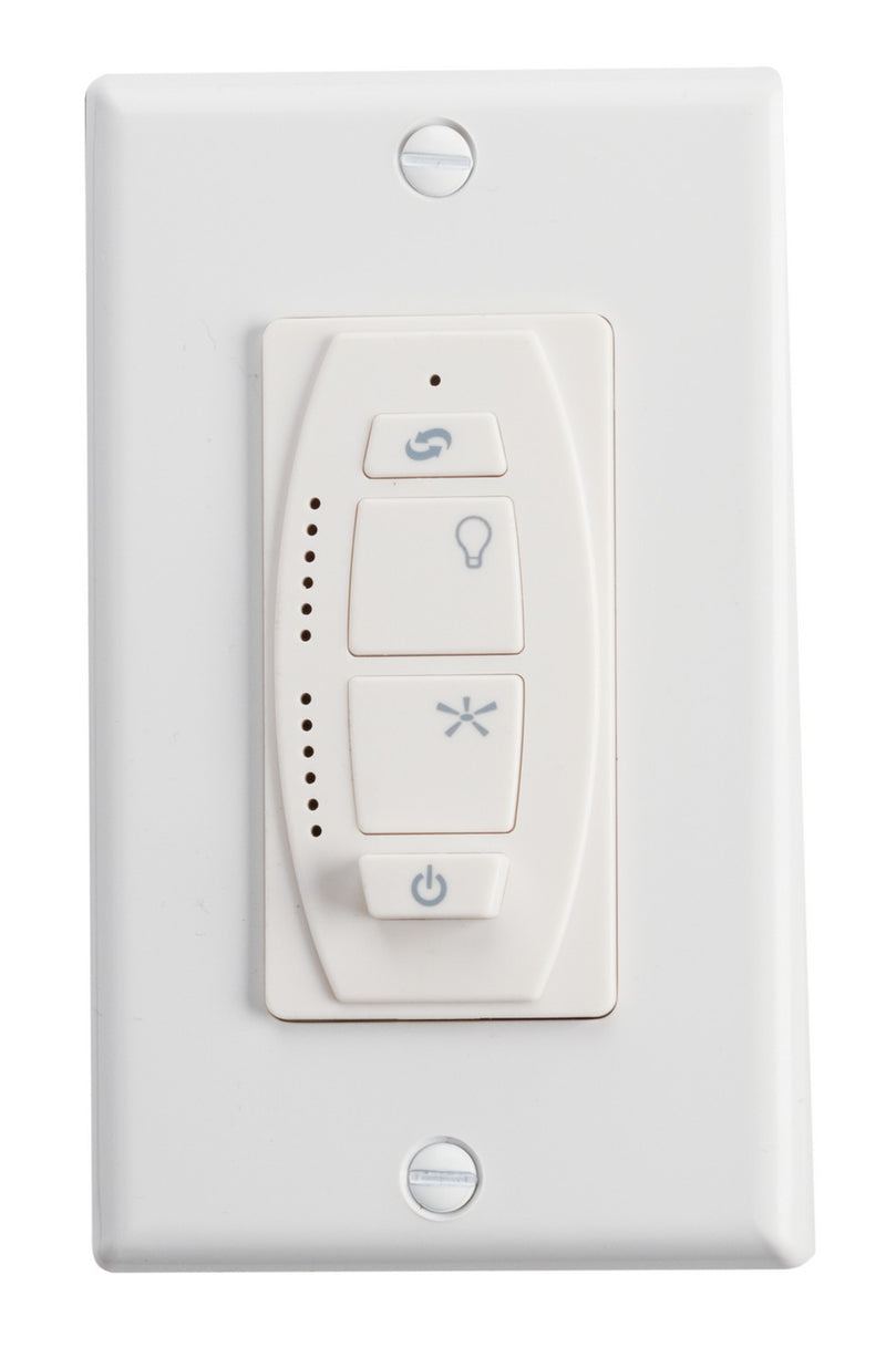 Kichler 370036WHTR 6 Speed DC Wall Transmitter, White Material (Not Painted)