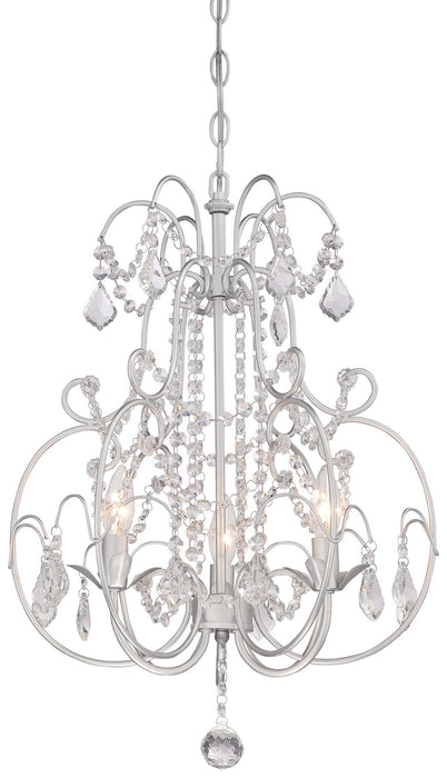 Minka-Lavery 3153-599 Three Light Mini Chandelier, Vintage Silver